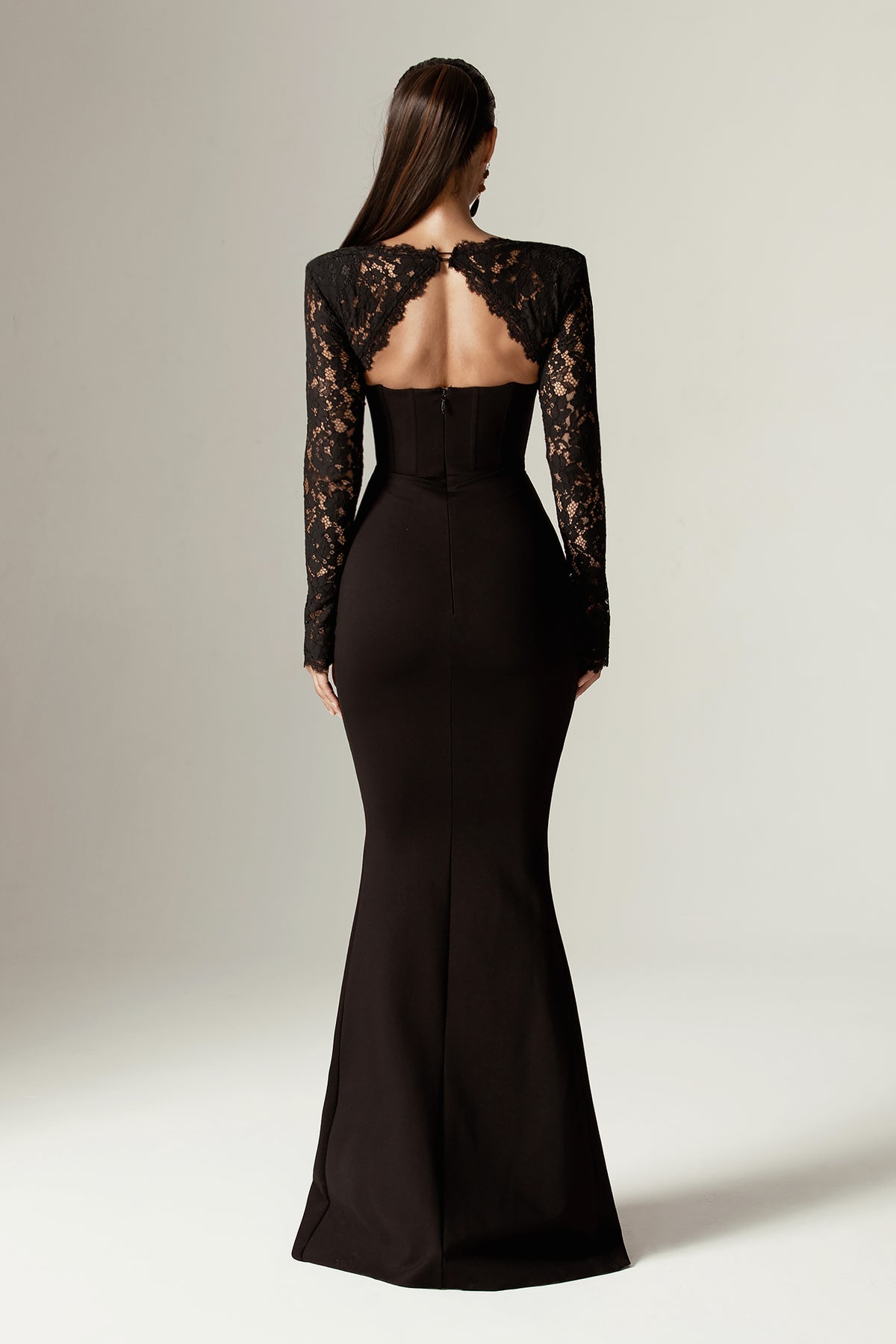 Plus Size Eyelash Evie Black Boning Dress